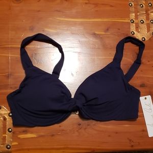 New with tags navy blue Anne Cole bikini top